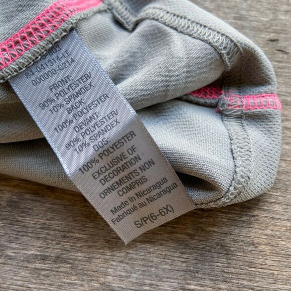 Champion C9 Girls Tank Top Size S 6 6X Gray Pink Activewear Duo Dry Max NEW - Picture 6 of 6